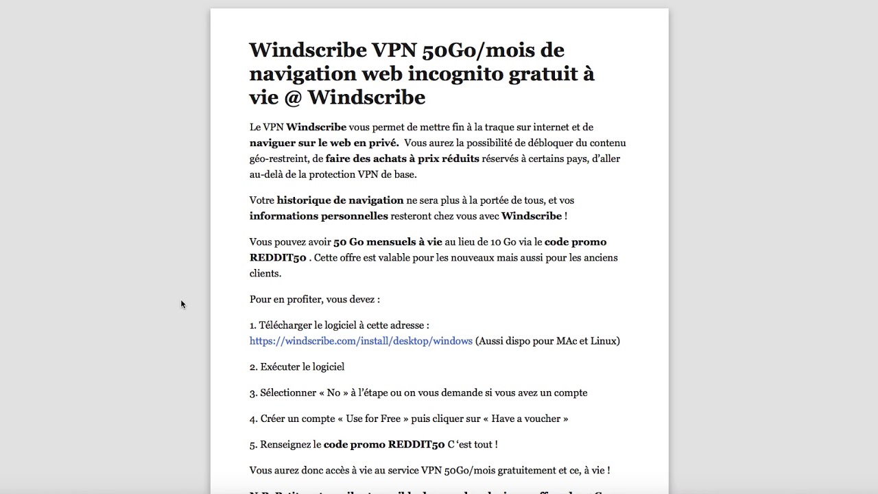 COMMENT AVOIR UN VPN AVEC 50 GO GRATUIT A VIE