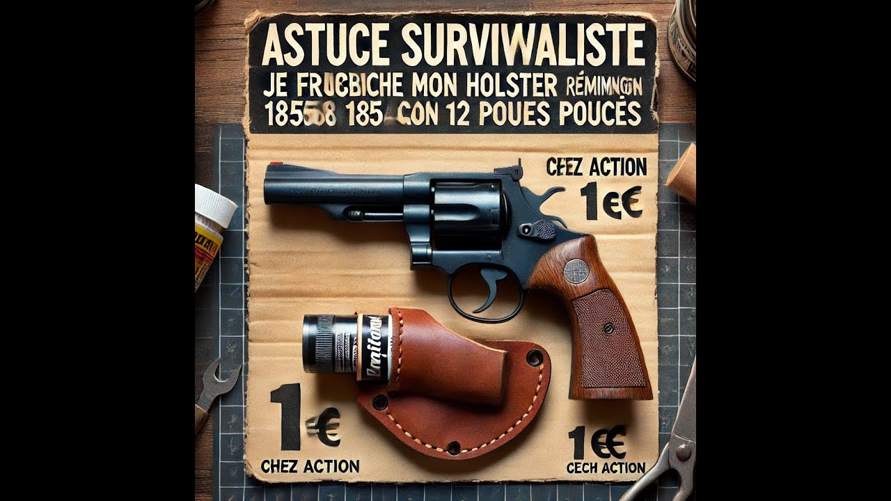 Astuce survivaliste. Je fabrique mon Hoslter Remington 1858 canon 12 pouces avec 1€ chez Action