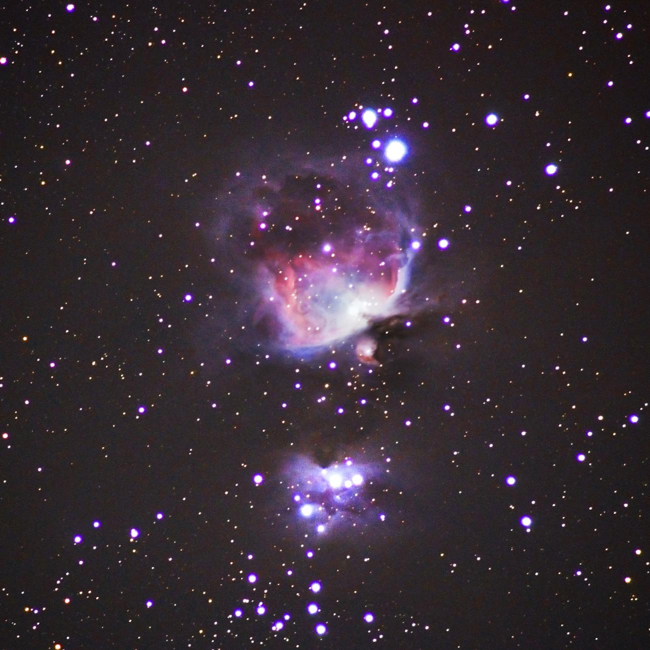 close up photo of orion nebula