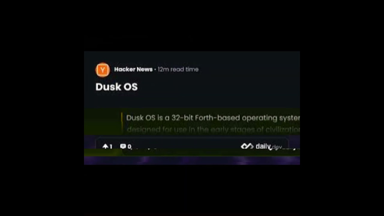 Dusk OS le système d’exploitation conçu pour survivre à l’apocalypse #systèmeexploitation