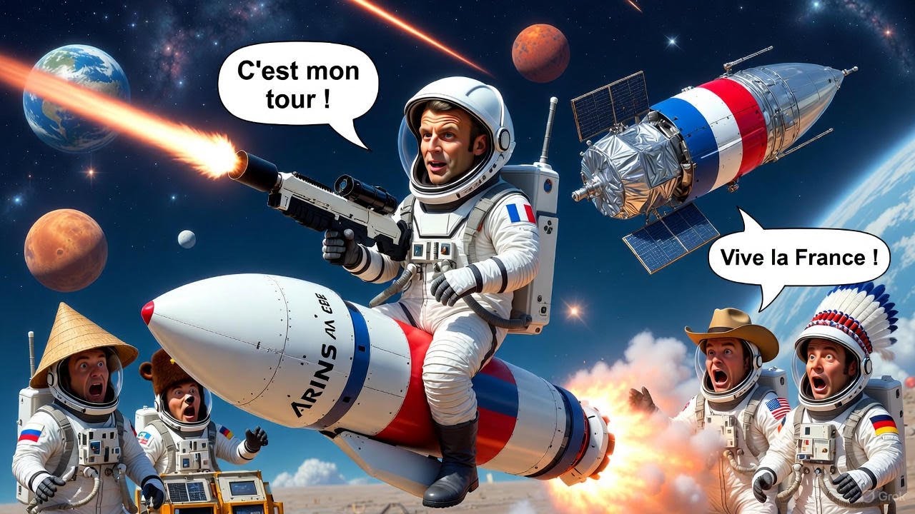 Macron met le turbo spatial. Giga délire pour devenir la prochaine superpuissance spatiale ?